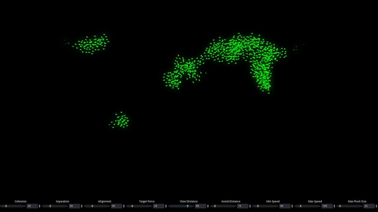 Boids in Godot screenshot 4