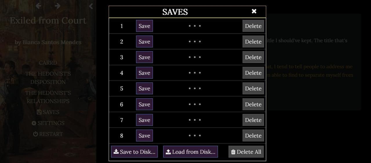 Exiled from Court (Beeanca Writing) screenshot 2