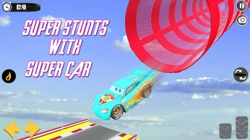 Splashy Superhero Vertigo racing: lightning car screenshot 5