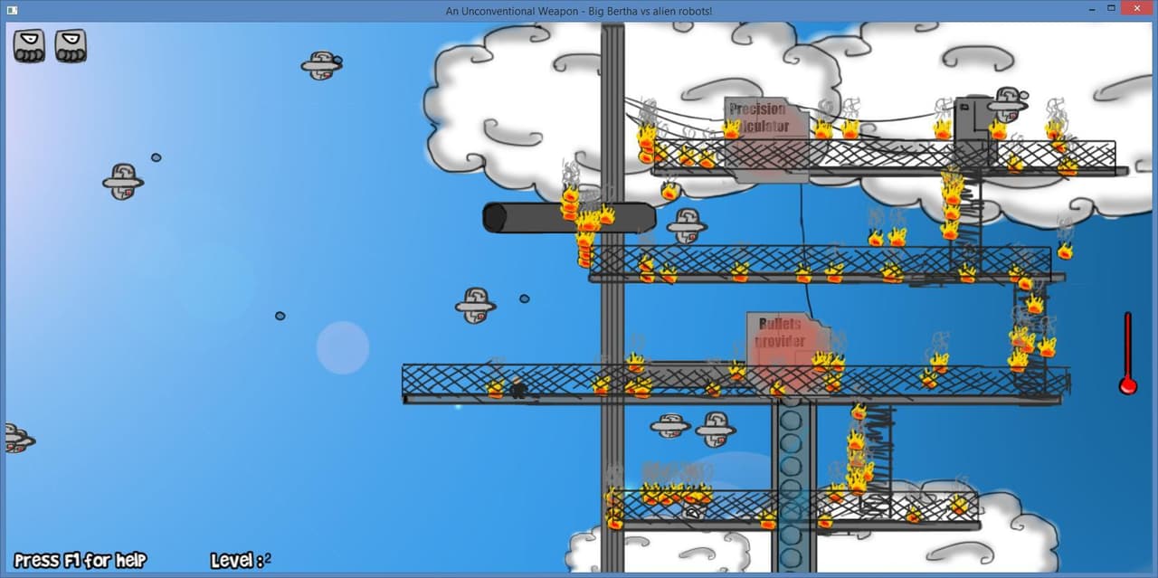 Big Bertha vs alien robots! screenshot 4