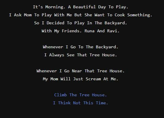 That Day When I Climb That Tree House