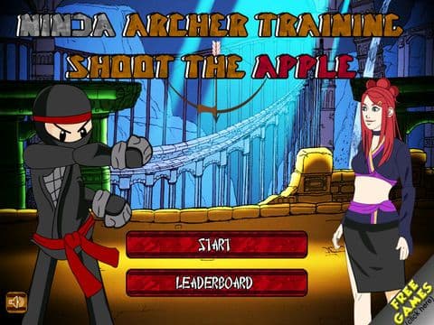 A Ninja Archer Training Shoot The Apple Bow and Arrow Free Game screenshot 2