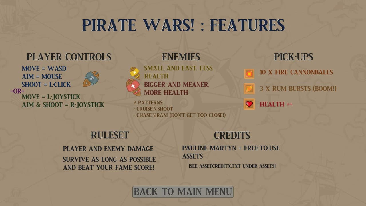 Pirate Wars (itch) (Pauline Martyn) screenshot 6