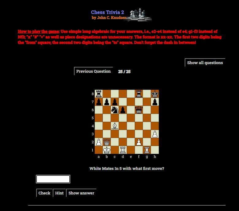 Chess Trivia 2