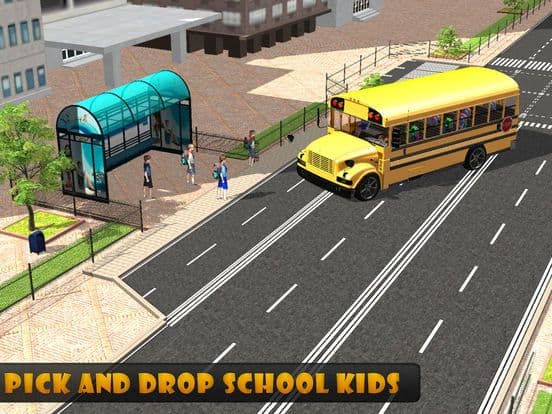 School Bus Driver – City Drive to Pick & Drop Kids screenshot 2