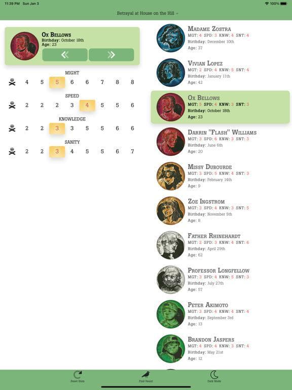 Betrayal Explorer Stats screenshot 2