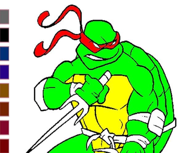 Ninja turtles fans coloring game