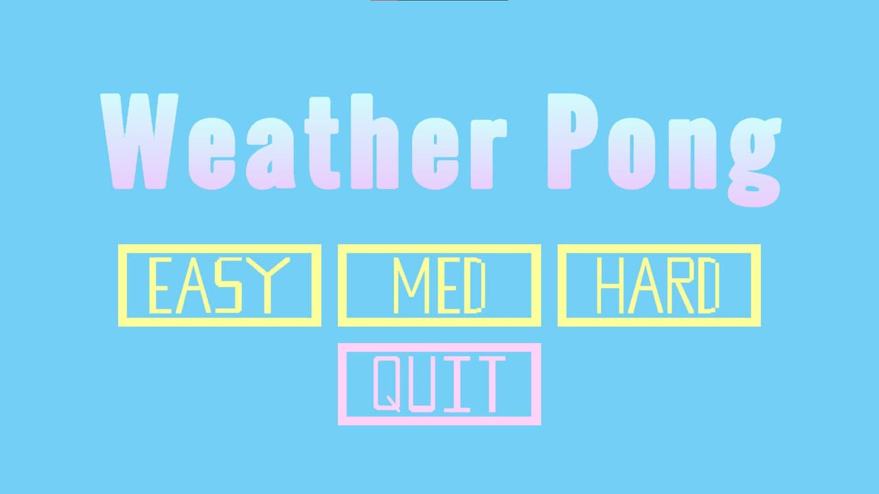 Weather Pong (X Game Dev) screenshot 2
