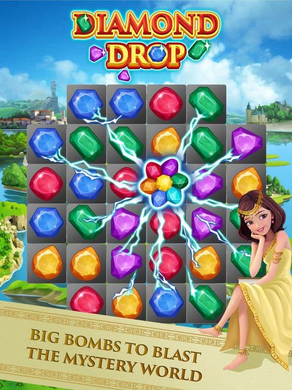 Diamond Drop - Match gems & jewel screenshot 2