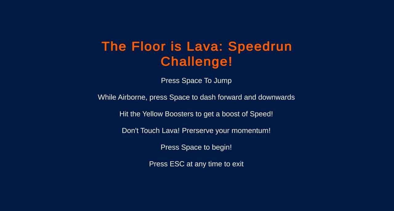 The Floor is Lava: Speedrun Challenge! screenshot 2