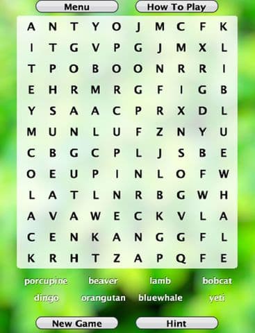 The Free Word Search Game