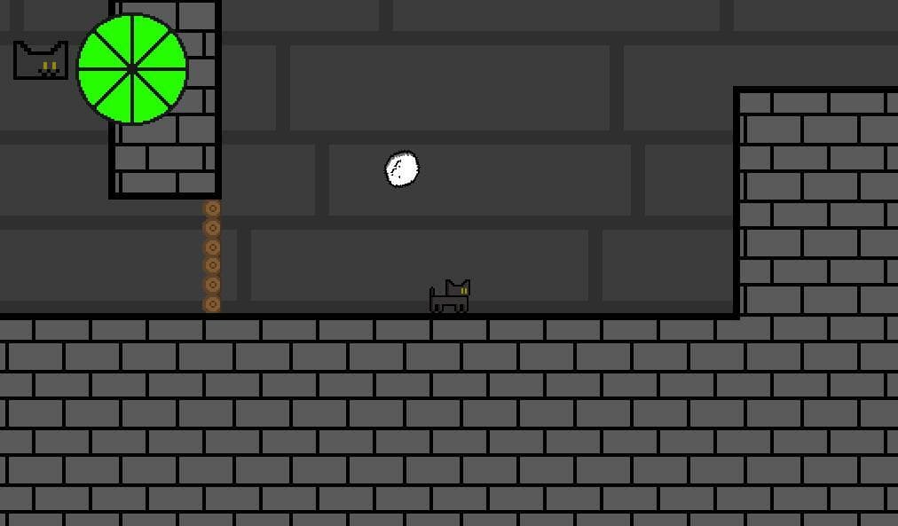 a cat jumps down a well screenshot 2