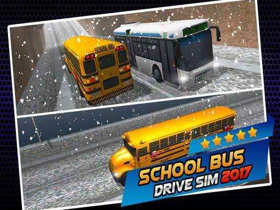 Winter school bus simulator - snow bus parking 3D screenshot 4