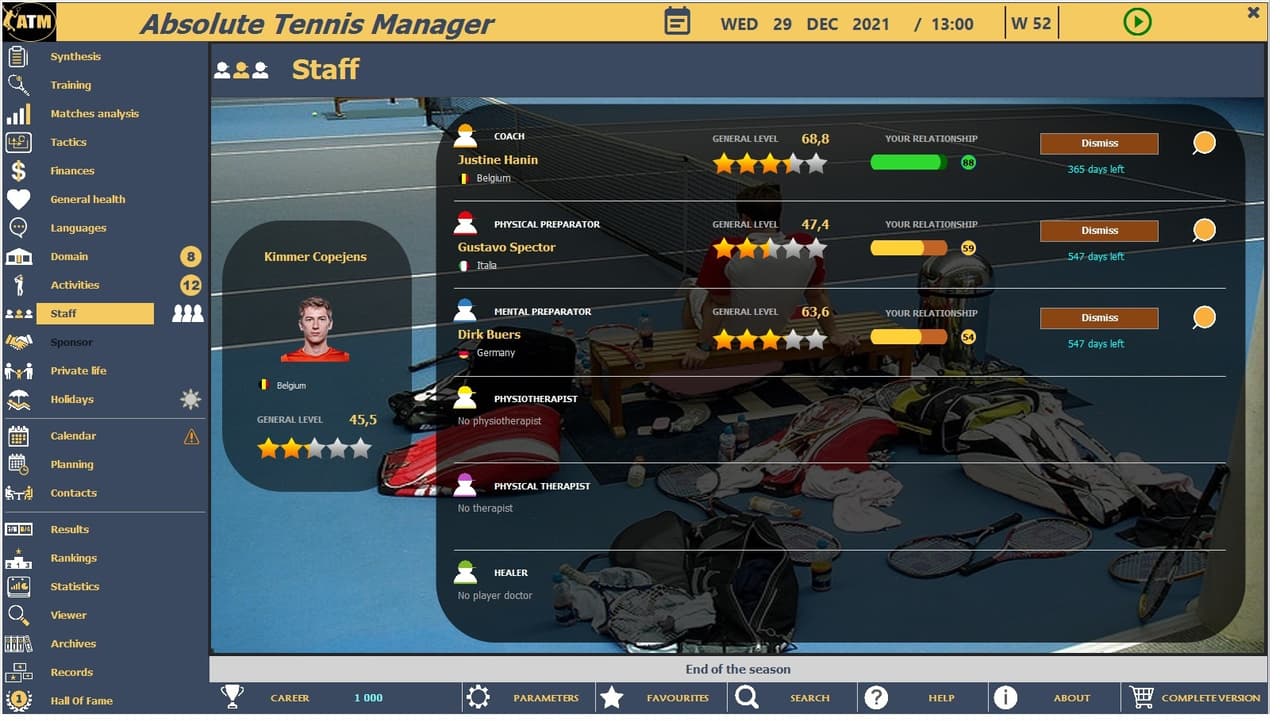 Absolute Tennis Manager screenshot 3
