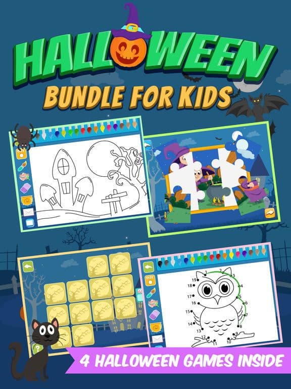 Four in One Halloween Activity Bundle for Kids screenshot 2