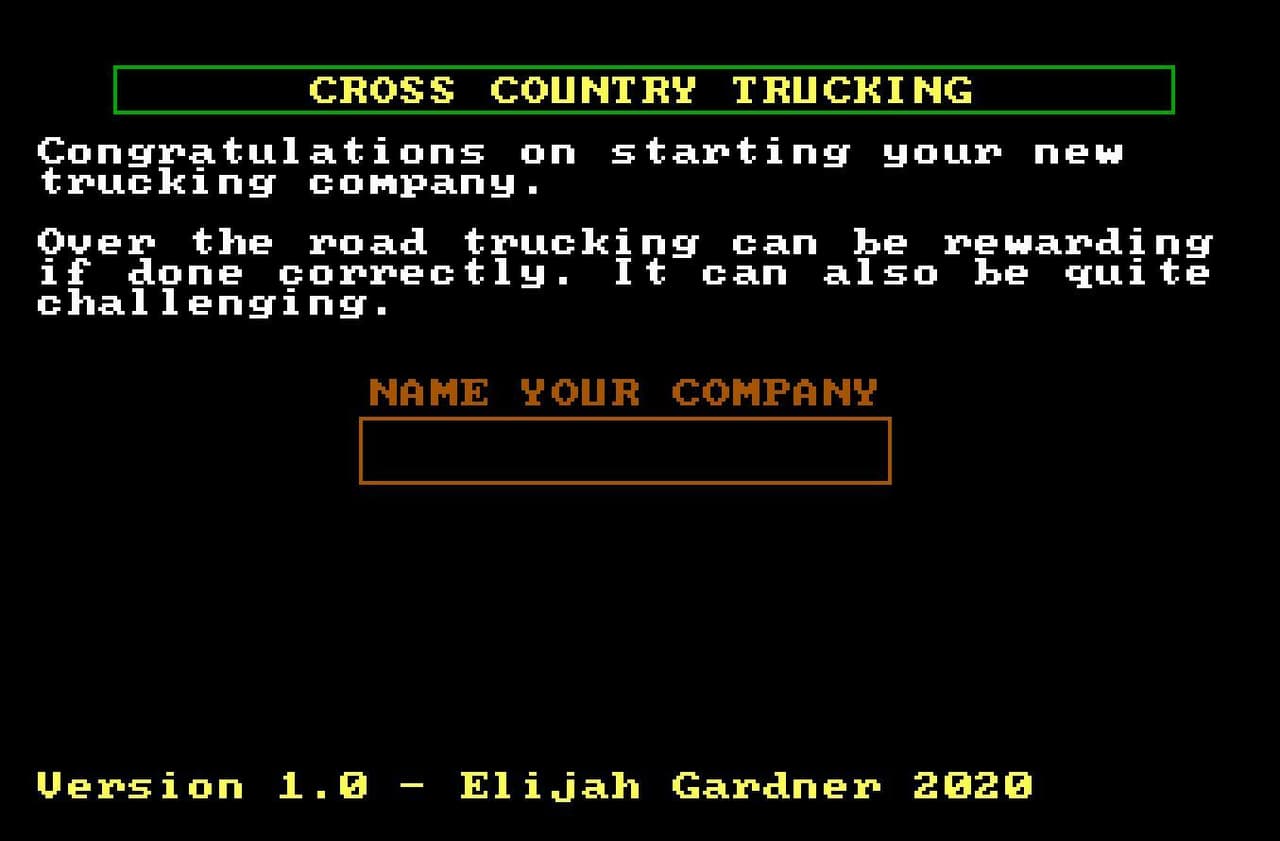 Cross Country Trucking - MS DOS screenshot 4