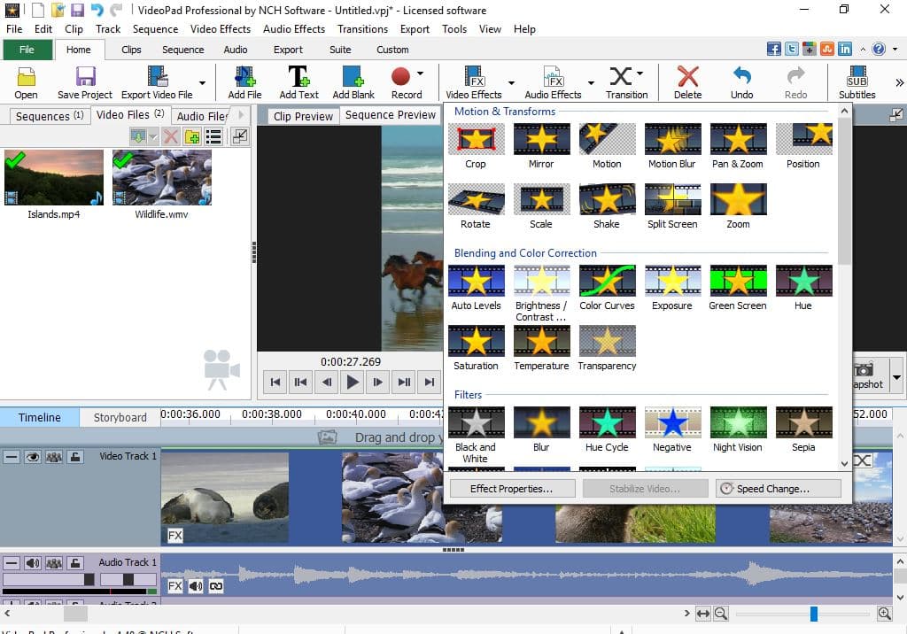 VideoPad Video Editor screenshot 3