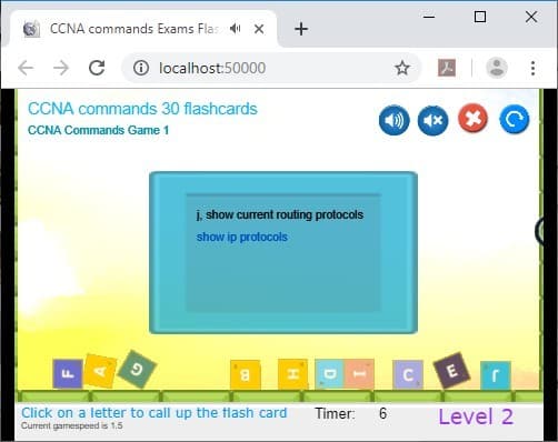 CramFLASH CCNA router commands 30 Random FlashCards screenshot 3