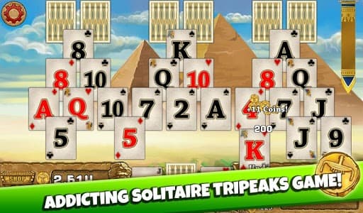 3 Pyramid Tripeaks Solitaire - Free Card Game screenshot 2