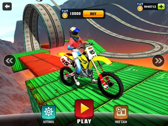 Motorbike Driving Simulator - impossible Tracks 3D screenshot 3