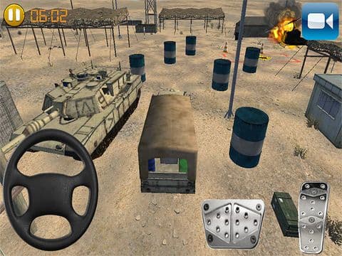 Army Trucks Emergency Parking: Battle-Ground Rumble. Play Real Redline Game