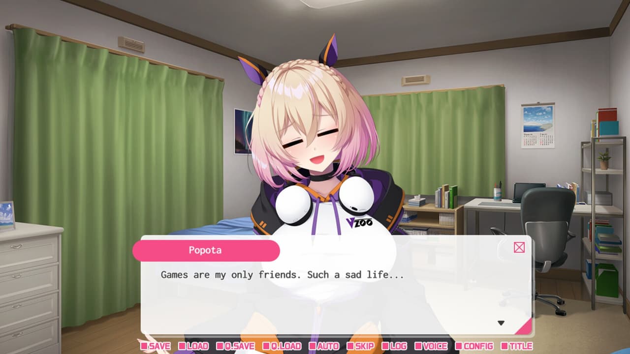 My oshi vtuber jumped through the screen and now were living together: Chill and vibey beast girl game streamer screenshot 4