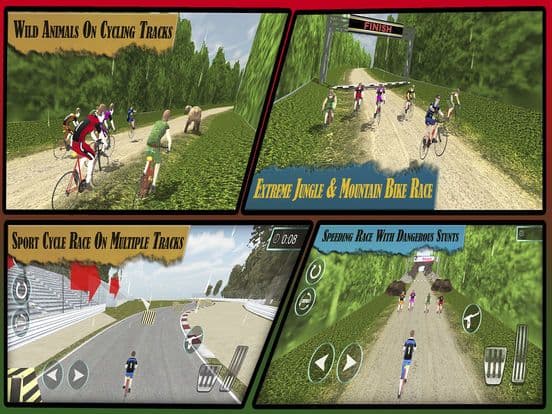 Fast track bicycle rider:The Jungle race Challenge screenshot 2