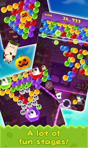 Bubble Cat Worlds Cute Pop Shooter screenshot 4