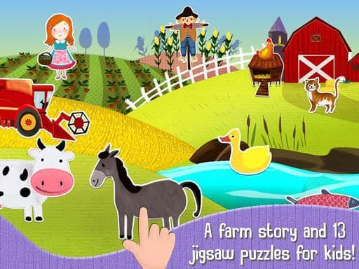 Kids Jigsaw Puzzles: Farm Animals & Vehicles screenshot 4