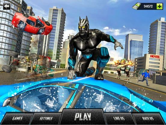 Panther Superhero City Battle screenshot 6