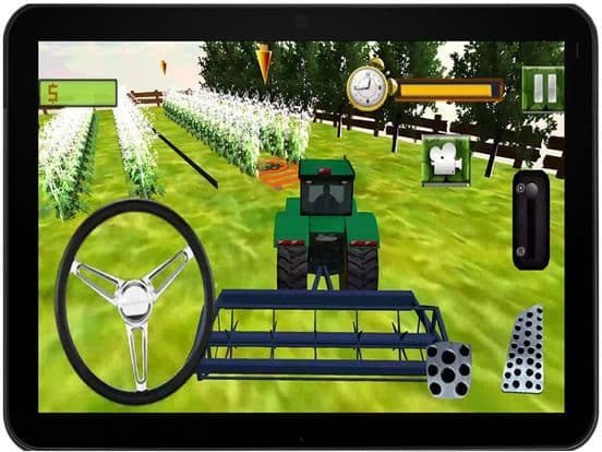 Real Corn Farming Tractor trolley Simulator 3d 2016 – free crazy farmer Harvester cultivator pro driving village sim screenshot 3