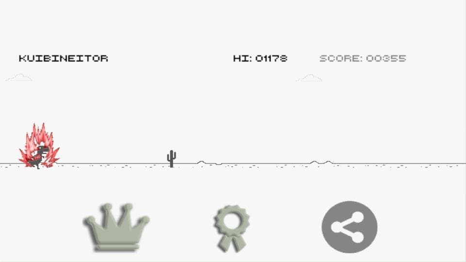 Dino Saiyajin Runner T-Rex Chrome screenshot 2