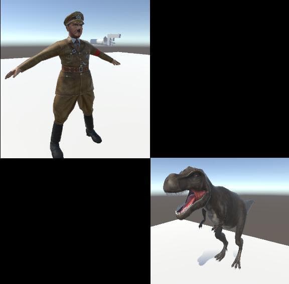 Hitler VS T-Rex 3D