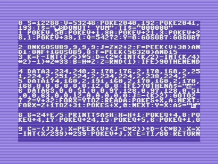 Yum Yum Donut (C64) by Adam Whitney