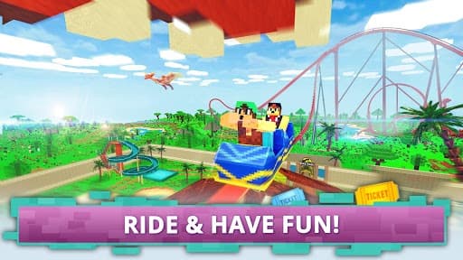 Dino Theme Park Craft: Ride Dinosaur Rollercoaster screenshot 4