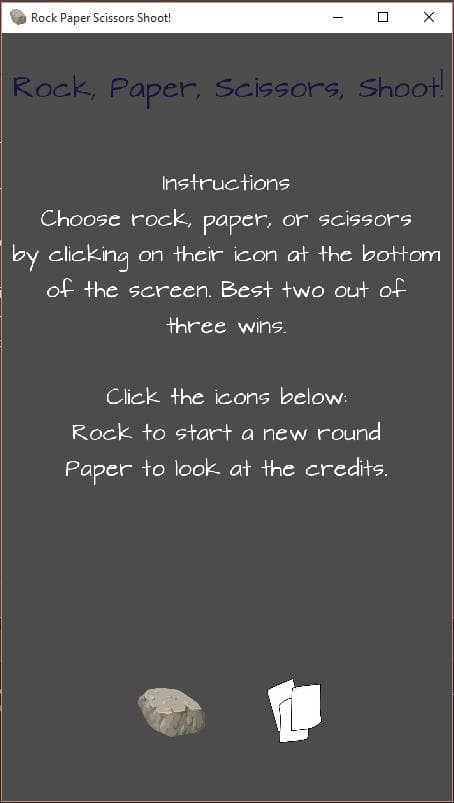 Rock Paper Scissors Shoot!