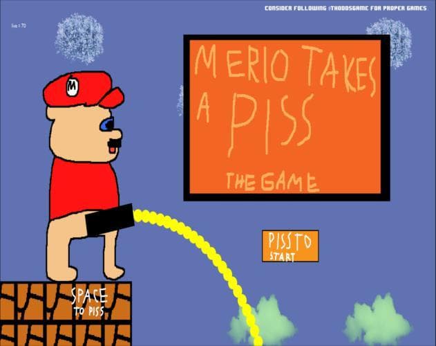 Merio Takes A Piss The Game