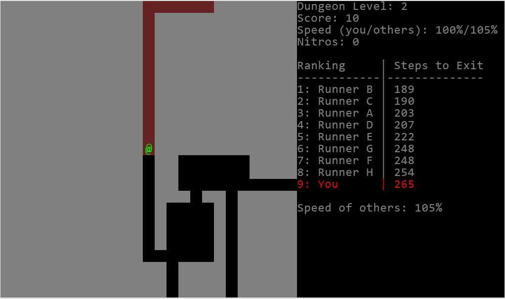 RunToTheStairs ASCII only Version screenshot 2