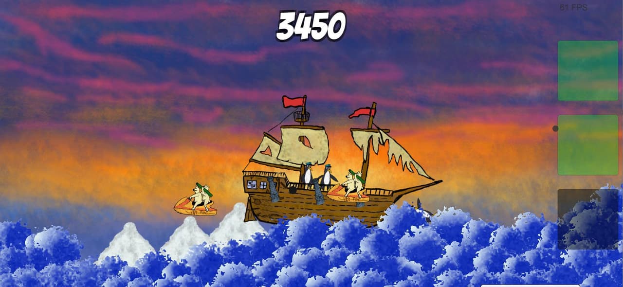 Pirate Penguins VS Polar Bears on JetSki screenshot 2