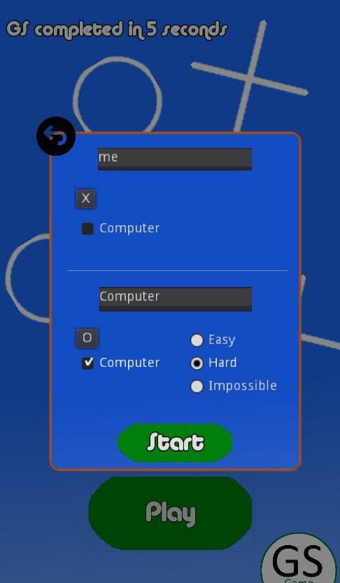 Tic Tac Toe: Single and Two player screenshot 3