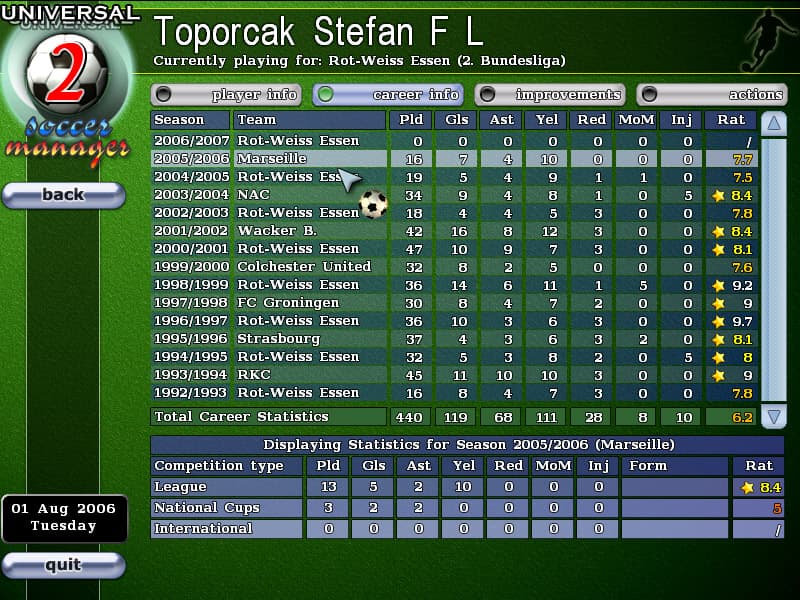 Universal Soccer Manager 2 screenshot 2