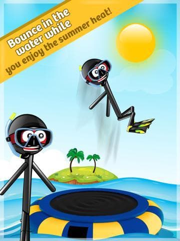 Stickman Water Trampoline FREE - Flipping Summer! screenshot 4