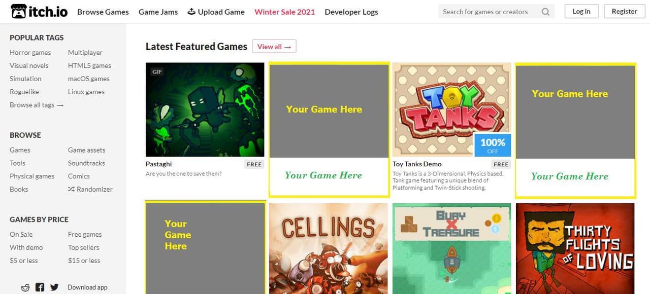 Get Your own game to post on ich.io! screenshot 2