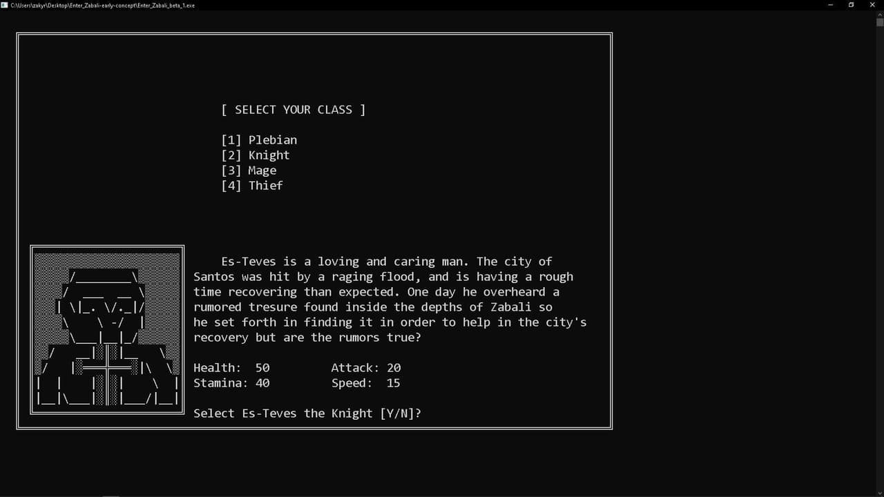 Enter Zabali (C Language) screenshot 4