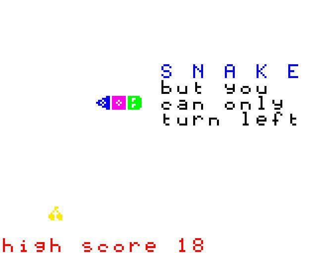 Snake, but you can only turn left screenshot 4