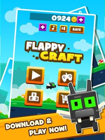 Flappy Craft - Ender Dragon Bird Game: Pixel Edition screenshot 2