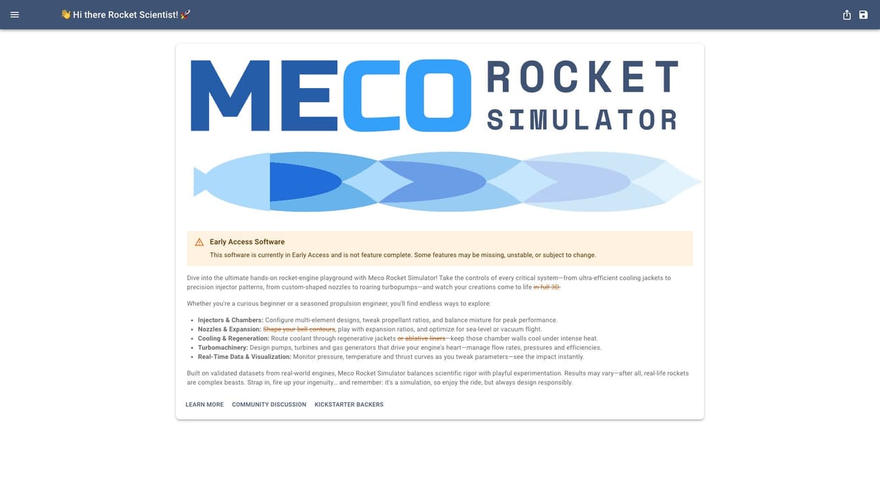 Meco Rocket Simulator screenshot 2