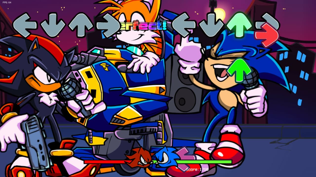 FNF - Sonics Rythm Rush Skin Demo screenshot 4