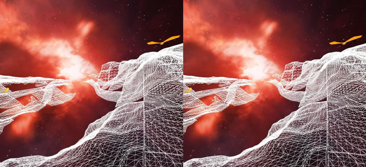 Procedural Wire Frame World OSVR