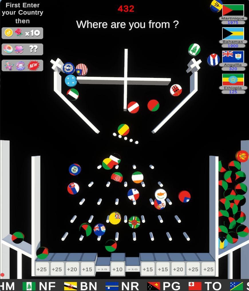 Tiktok Live game (Plinko Country Flag) screenshot 5